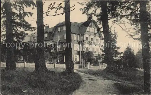 Oberhof Thueringen Dr. Klichers Diaetkuranstalt frueher Kurhaus Marienbad Kat. Oberhof Thueringen