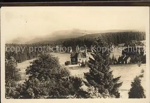 Oberhof Thueringen Panorama mit Schneekopf Kat. Oberhof Thueringen