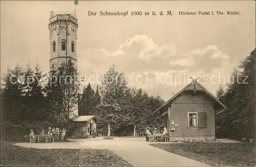 Schneekopf Turm Kat. Oberhof Thueringen