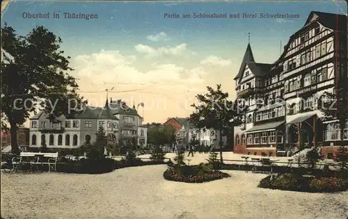 Oberhof Thueringen Schlosshotel und Hotel Schweizerhaus Kat. Oberhof Thueringen