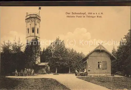 Schneekopf Turm  Kat. Oberhof Thueringen