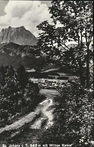 St Johann Tirol Panorama mit Wildem Kaiser Kat. St. Johann in Tirol