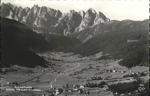 Gosau Oberoesterreich Panorama mit Gosaukamm Kat. Gosau Salzkammergut