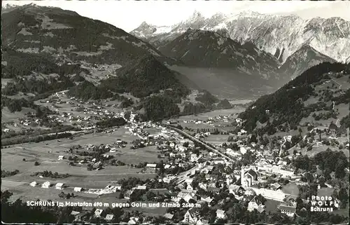 Schruns Vorarlberg Panorama Montafon Golm Zimba Kat. Schruns