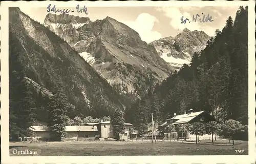 Oytal Allgaeu Haeuser Berge Kat. Oberstdorf