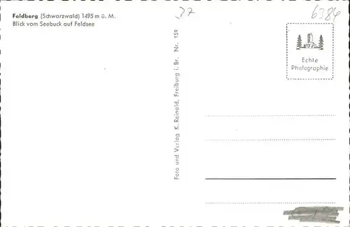 Feldberg Schwarzwald Blick von Seebuck auf Feldsee Kat. Feldberg (Schwarzwald)