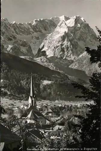 Garmisch Partenkirchen Panorama mit Waxenstein Zugspitze Kat. Garmisch Partenkirchen