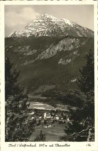 Weissenbach Lech Panorama mit Thaneller Kat. Weissenbach am Lech