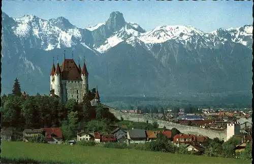 Thun Schloss mit Stockhorn Kat. Thun