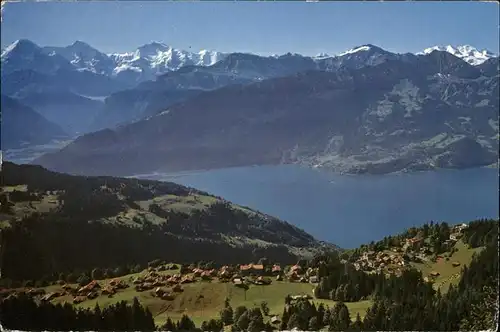 Beatenberg Thunersee Eiger Moech Jungfrau Bluemlisalp Kat. Beatenberg