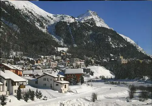 Pontresina Panorama im Schnee Kat. Pontresina