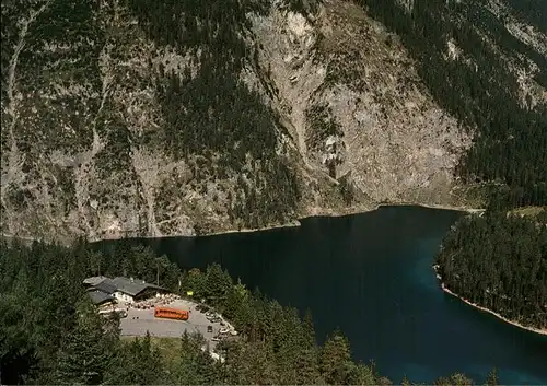 Biberwier Tirol Fliegeraufnahme Gasthaus Zugspitzblick See Familie Bartel Kat. Biberwier