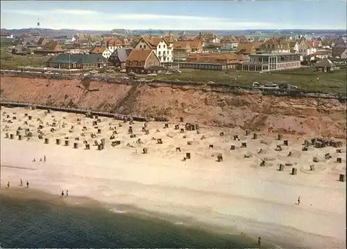 Wenningstedt Sylt Fliegeraufnahme vom Strand aus Kat. Wenningstedt Braderup (Sylt)