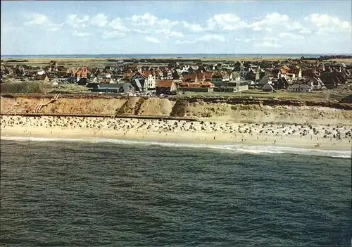 Wenningstedt Sylt Fliegeraufnahme vom Wasser aus Strand Kat. Wenningstedt Braderup (Sylt)