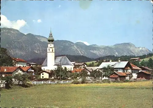 Breitenbach Inn Panorama mit Kirche Kat. Breitenbach am Inn