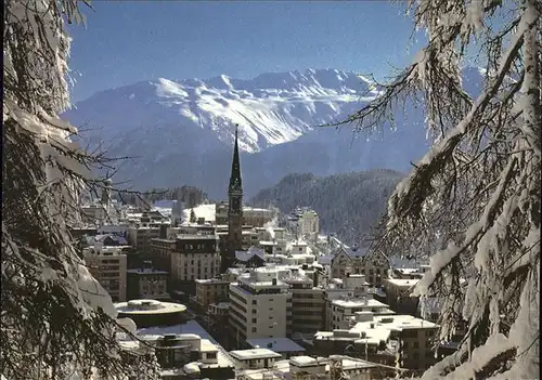 St Moritz GR Panorama im Schnee Kat. St Moritz