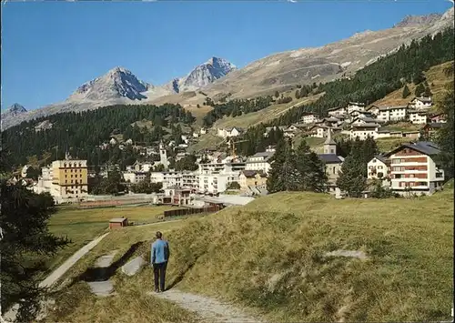 St Moritz GR Panorama Wanderweg Piz Albana Piz Julier Kat. St Moritz