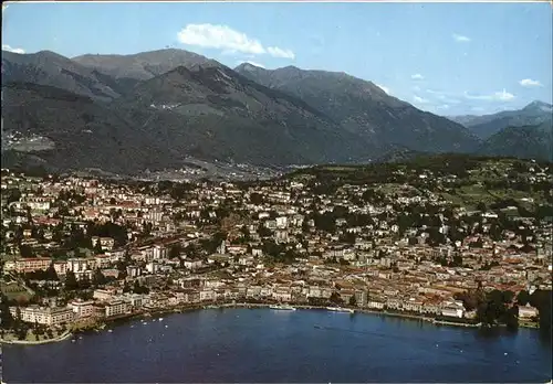 Lugano TI Fliegeraufnahme See Ort Berge Kat. Lugano