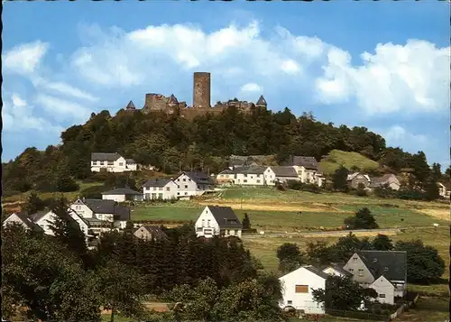 Nuerburg Panorama mit Burg Kat. Nuerburg