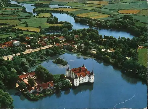 Gluecksburg Ostseebad Fliegeraufnahme Schloss Flensburger Foerde Kat. Gluecksburg (Ostsee)