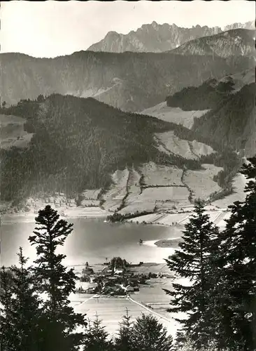 Walchsee Tirol Panorama mit See Kat. Walchsee