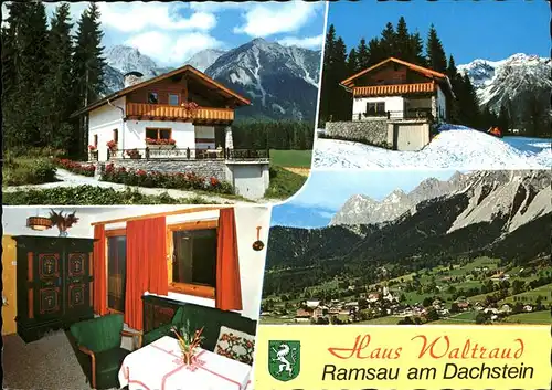 Ramsau Dachstein Steiermark Haus Waltraud Wappen Kat. Ramsau am Dachstein