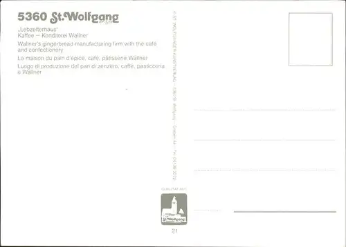 St Wolfgang Erding Lebzelterhaus Kaffee Konditorei Wallner / Sankt Wolfgang /Erding LKR