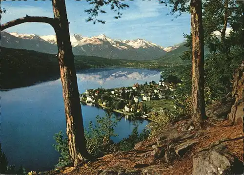 Millstatt Kaernten Panorama mit See Alpen Kat. Millstatt Millstaetter See