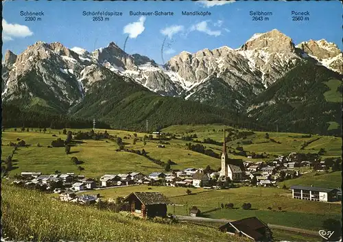 Maria Alm Steinernen Meer Panorama mit Alpen Kat. Maria Alm am Steinernen Meer