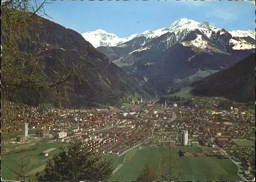 Chur GR Fliegeraufnahme Rheinquartier Alpen Kat. Chur