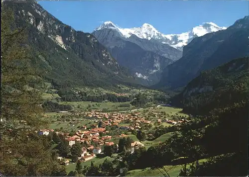 Wilderswil Panorama mit Eiger Moench Jungfrau Kat. Wilderswil