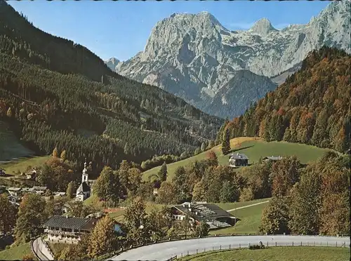 Ramsau Berchtesgaden Panorama mit Reiteralpe Kat. Ramsau b.Berchtesgaden