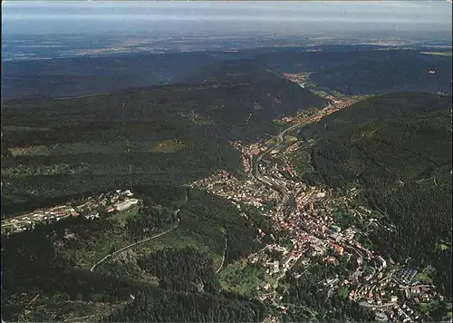 Wildbad Schwarzwald Fliegeraufnahme Panorama vom Kleinenztal Kat. Bad Wildbad