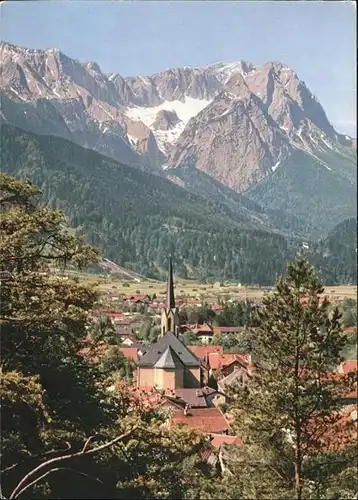 Garmisch Partenkirchen Panorama mit Waxenstein Zugspitze Kat. Garmisch Partenkirchen