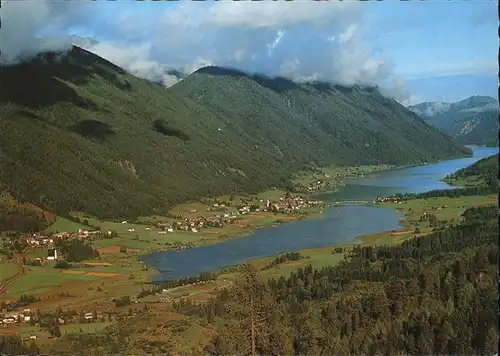 Weissensee Fliegeraufnahme mit See Kat. Weissensee