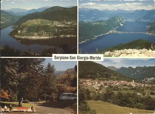 Serpiano TI Lago die Luganon Fliegeraufnahme Kat. Lugano