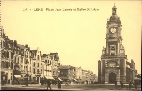 Lens Place Jean Jaures Eglise St. Leger *