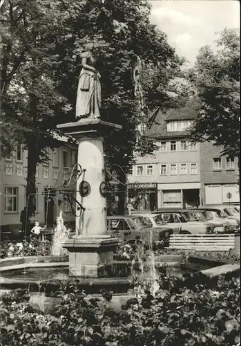Schleusingen Marktbrunnen Graefin Elisabeth v. Henneberg Kat. Schleusingen
