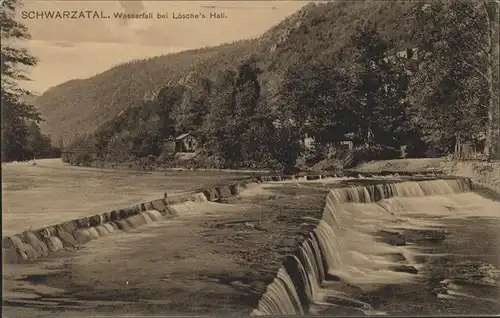 Schwarzatal Wasserfall Loesche s Hall Kat. Rudolstadt