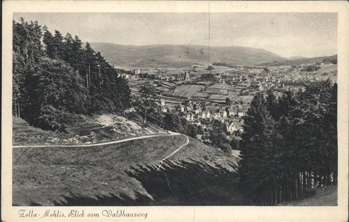 AK / Ansichtskarte Zella Mehlis Panorama Blick vom Waldhausweg Kat ...