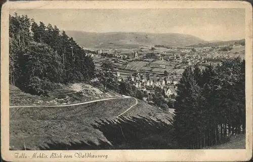 Zella Mehlis Blick vom Waldhausweg Kat. Zella Mehlis