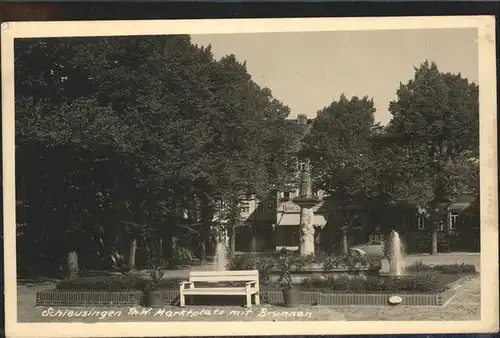 Schleusingen Marktplatz Brunnen Kat. Schleusingen