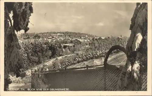 Oberhof Thueringen Blick von der uebungswiese Kat. Oberhof Thueringen