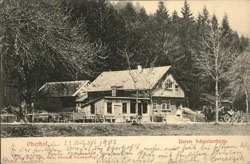 Oberhof Thueringen Untere Schweizerhuette Kat. Oberhof Thueringen