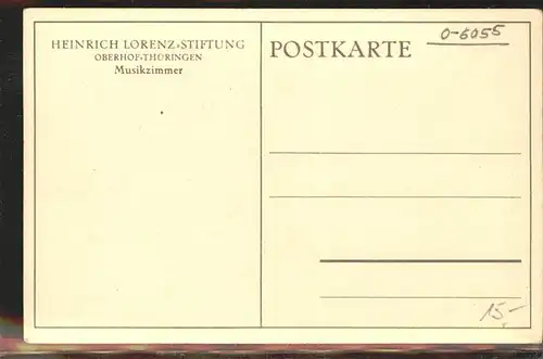 Oberhof Thueringen Heinrich Lorenz Stiftung Musikzimmer Kat. Oberhof Thueringen