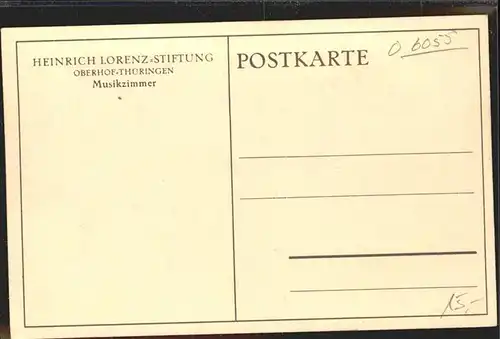 Oberhof Thueringen Heinrich Lorenz Stiftung Musikzimmer Kat. Oberhof Thueringen