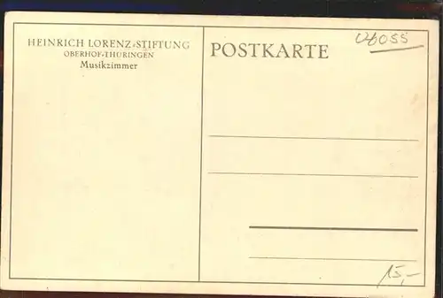 Oberhof Thueringen Heinrich Lorenz Stiftung Musikzimmer Kat. Oberhof Thueringen