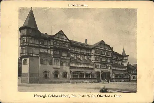 Oberhof Thueringen Herzogl. Schloss Hotel Kat. Oberhof Thueringen