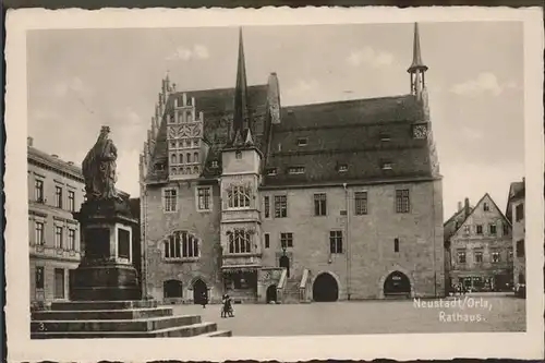 Neustadt Orla Rathaus Statue Kat. Neustadt Orla