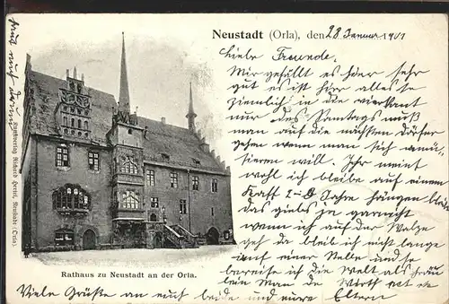 Neustadt Orla Rathaus Kat. Neustadt Orla